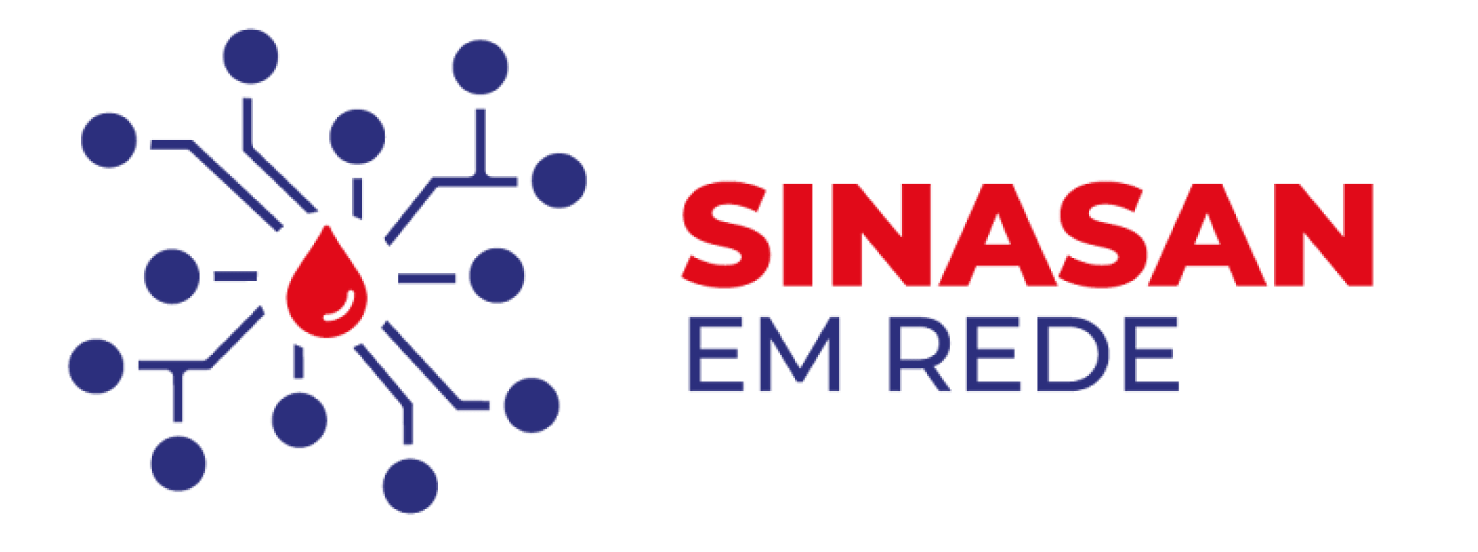 Ilustração representando SINASAN em Rede, com pessoas conectadas online.